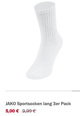 JAKO Sportsocken lang 3er Pack
