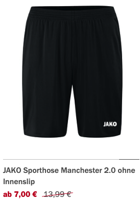 JAKO Sporthose Manchester 2.0